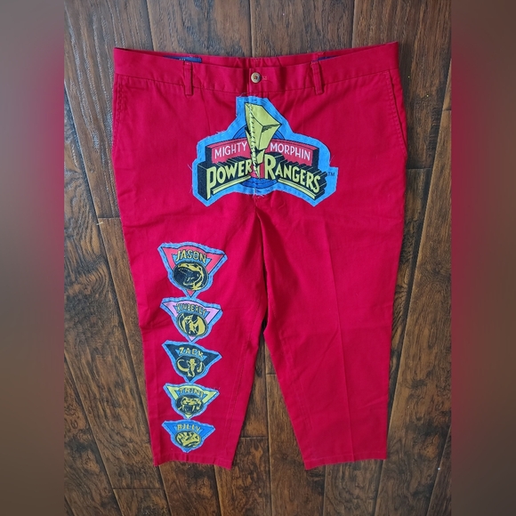 Dickies Other - Custom 90s Power Rangers x Red flat front Chino pants Size 36